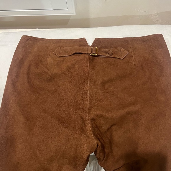 Ralph Lauren Vintage 100% Suede Leather Pants Size 8 - Picture 2 of 7